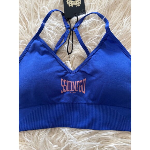 Darc Sport SSDDNFGU FRVR Everson Seamless Sports Bra Cobalt Size Large - Picture 4 of 8